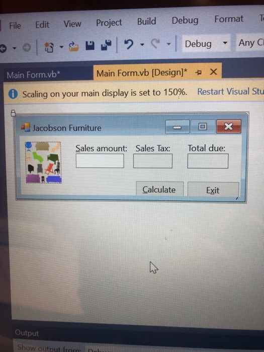 Solved I am working in visual studio with the visual basic | Chegg.com