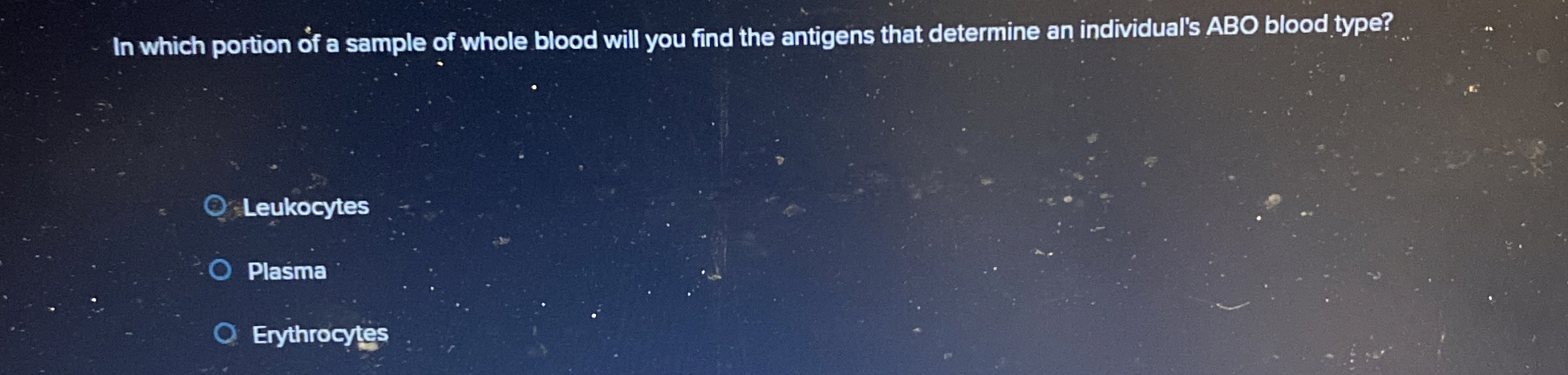 [Solved] In which portion of a sample of whole blood will y