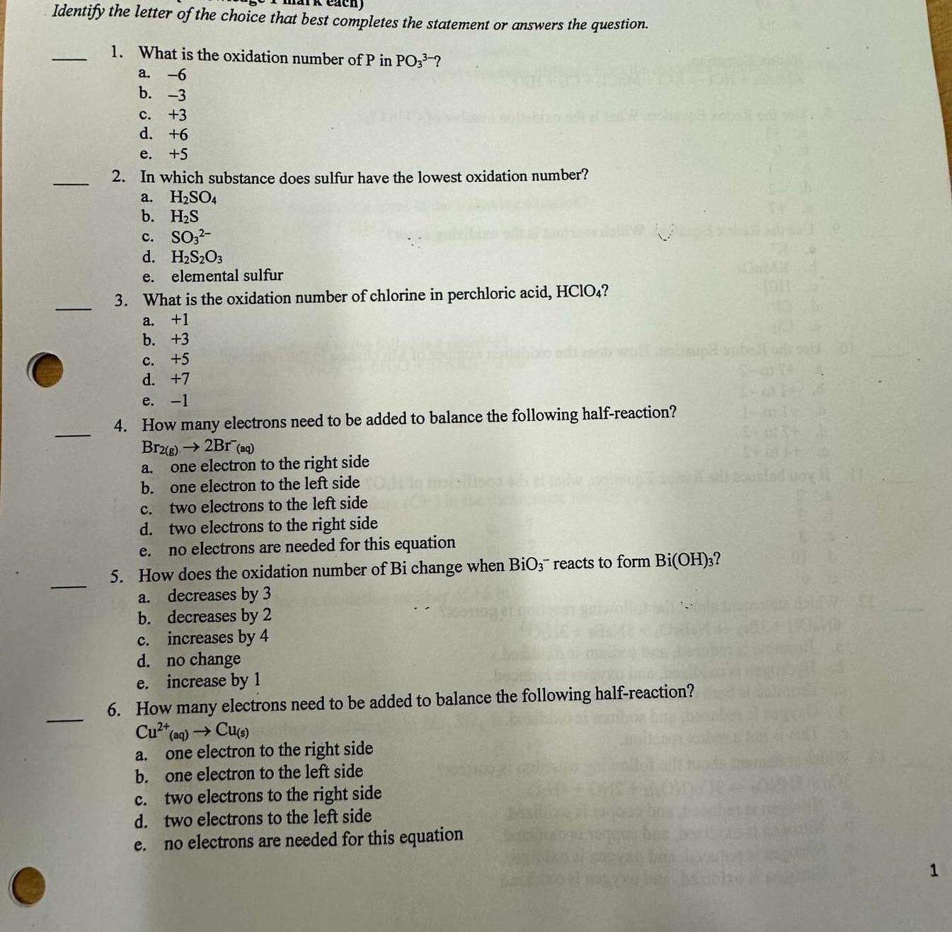 Solved Identify the letter of the choice that best completes | Chegg.com