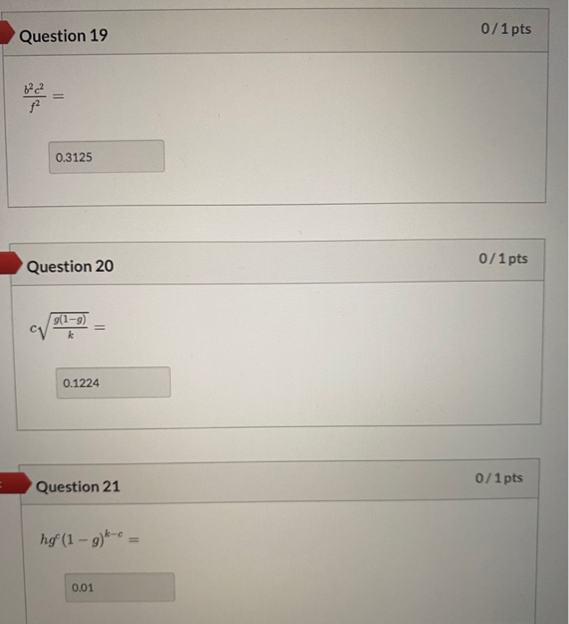 Solved For questions 1 to 25, use the following values for | Chegg.com