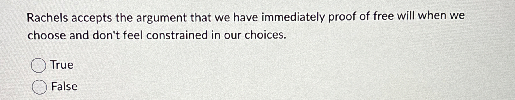 Solved Rachels accepts the argument that we have immediately | Chegg.com