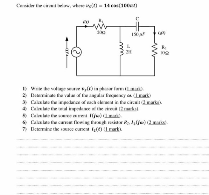 Solved Consider the circuit below, where vs(t) = 14 | Chegg.com