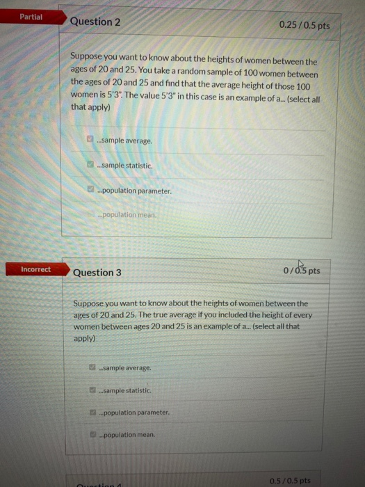 Solved Partial Question 2 0.25/0.5 pts Suppose you want to | Chegg.com