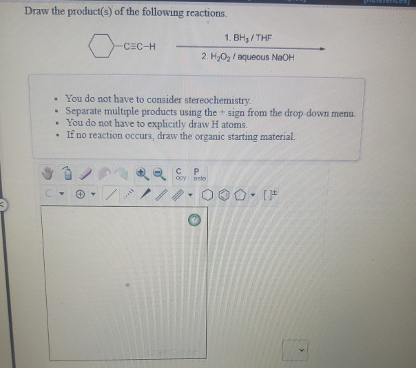 Solved Draw the product(s) of the following reactions. CEC-H | Chegg.com