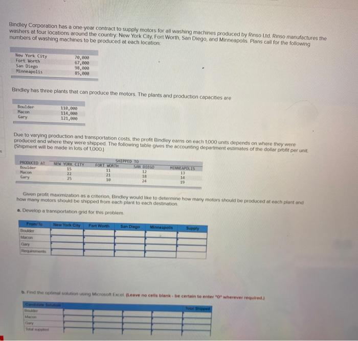 Solved Bindley Corporation has a oneyear contract to supply