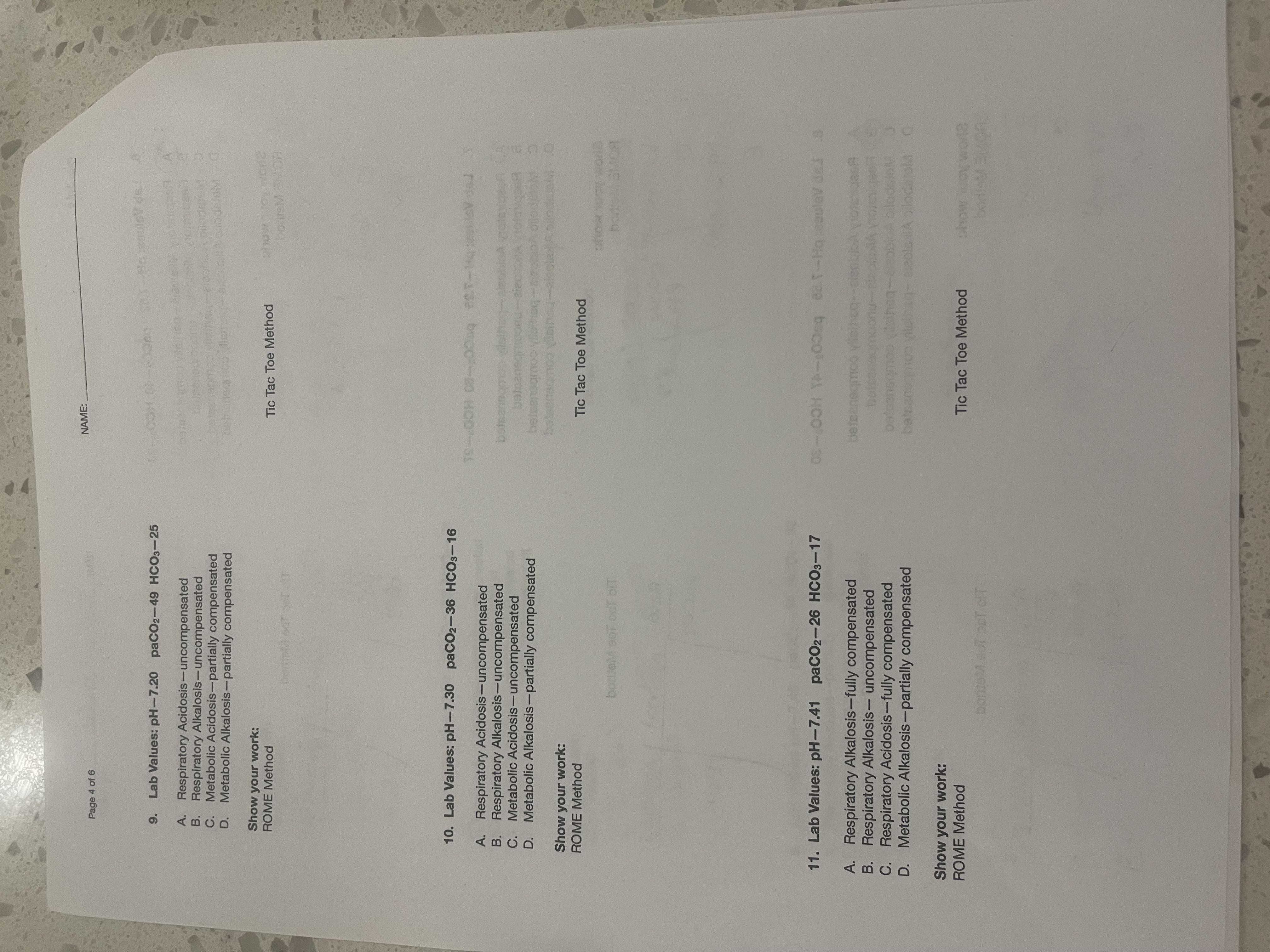 Solved Page 4 ﻿of 6NAME:q,9. ﻿Lab Values: | Chegg.com