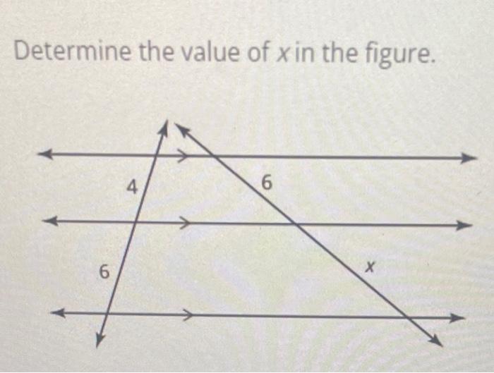 in the figure the value of x is equal to