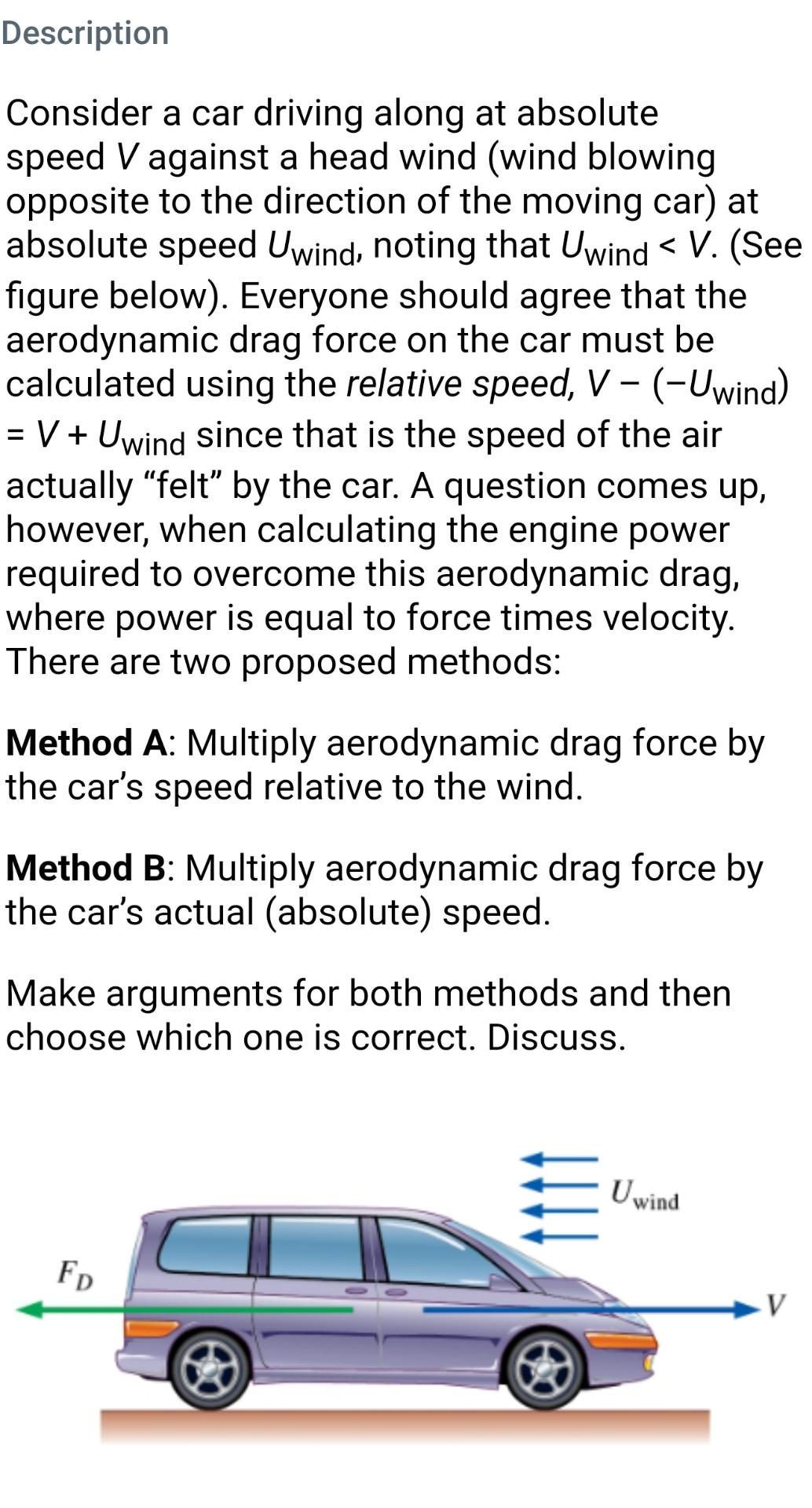 Solved Description Consider A Car Driving Along At Absolute Chegg Com