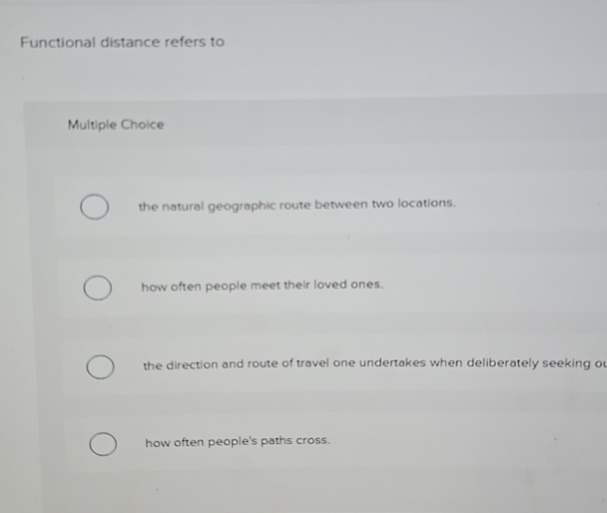 Solved Functional distance refers toMultiple Choice the | Chegg.com