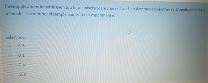 Solved Three applications for admission to a local | Chegg.com