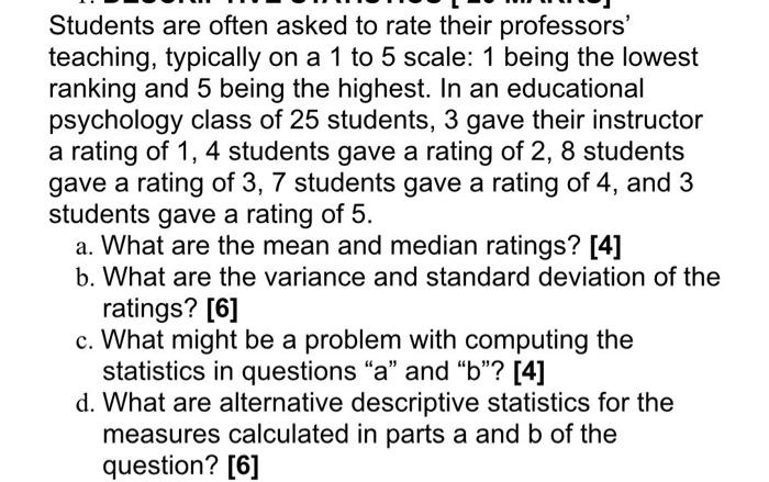 Solved Students Are Often Asked To Rate Their Professors' | Chegg.com