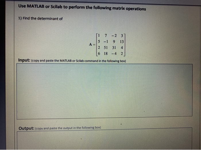 scilab output matrix scilab output matrix