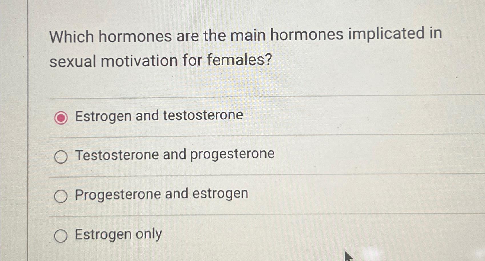 Solved Which hormones are the main hormones implicated in | Chegg.com