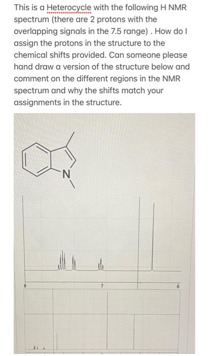Solved This is a Heterocycle with the following H NMR | Chegg.com