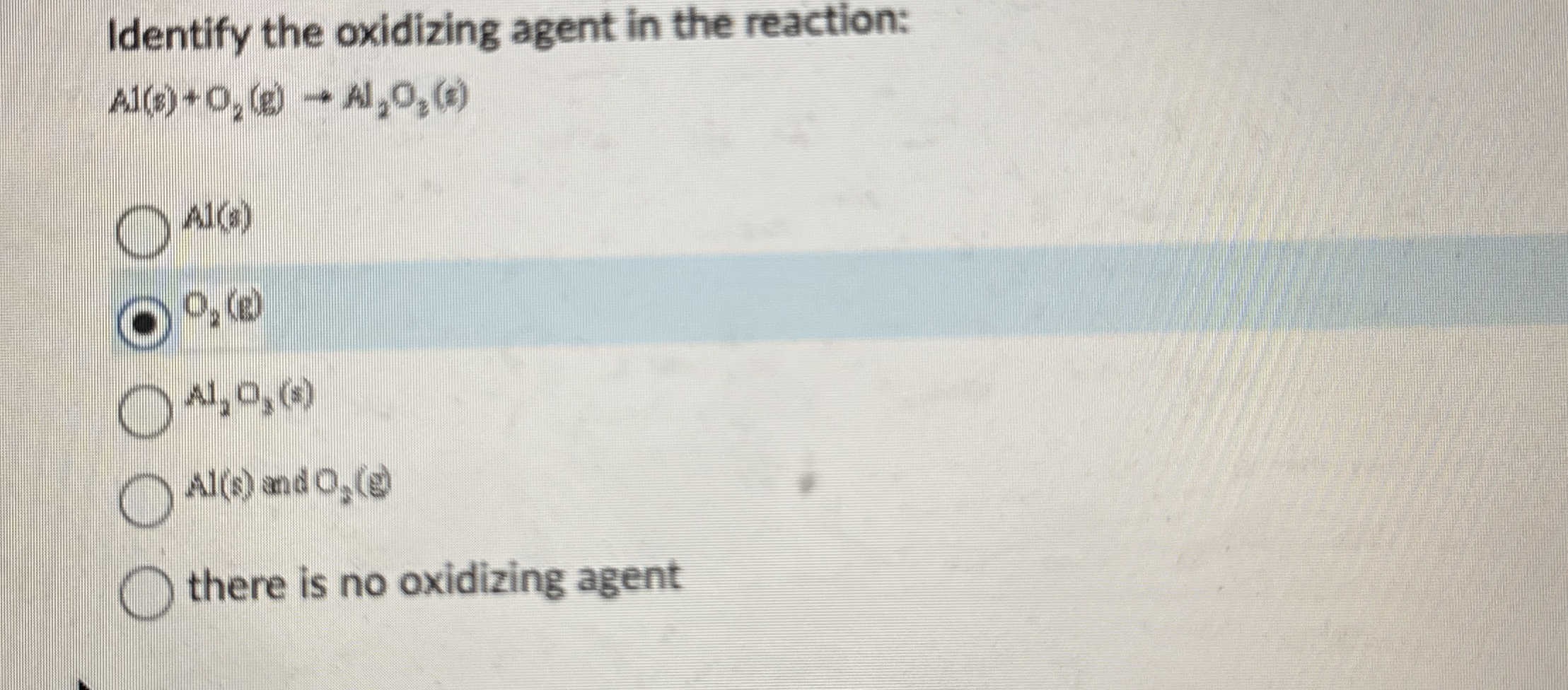 Identify the oxidizing agent in the | Chegg.com