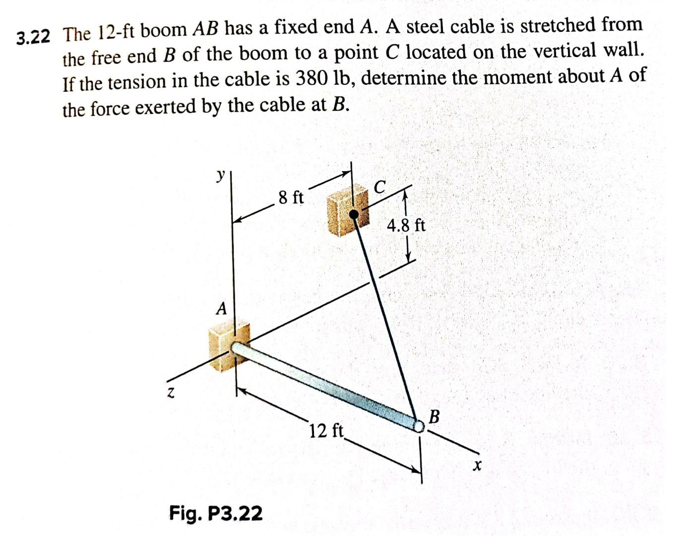 solved-3-22-the-12-ft-boom-ab-has-a-fixed-end-a-a-steel-chegg