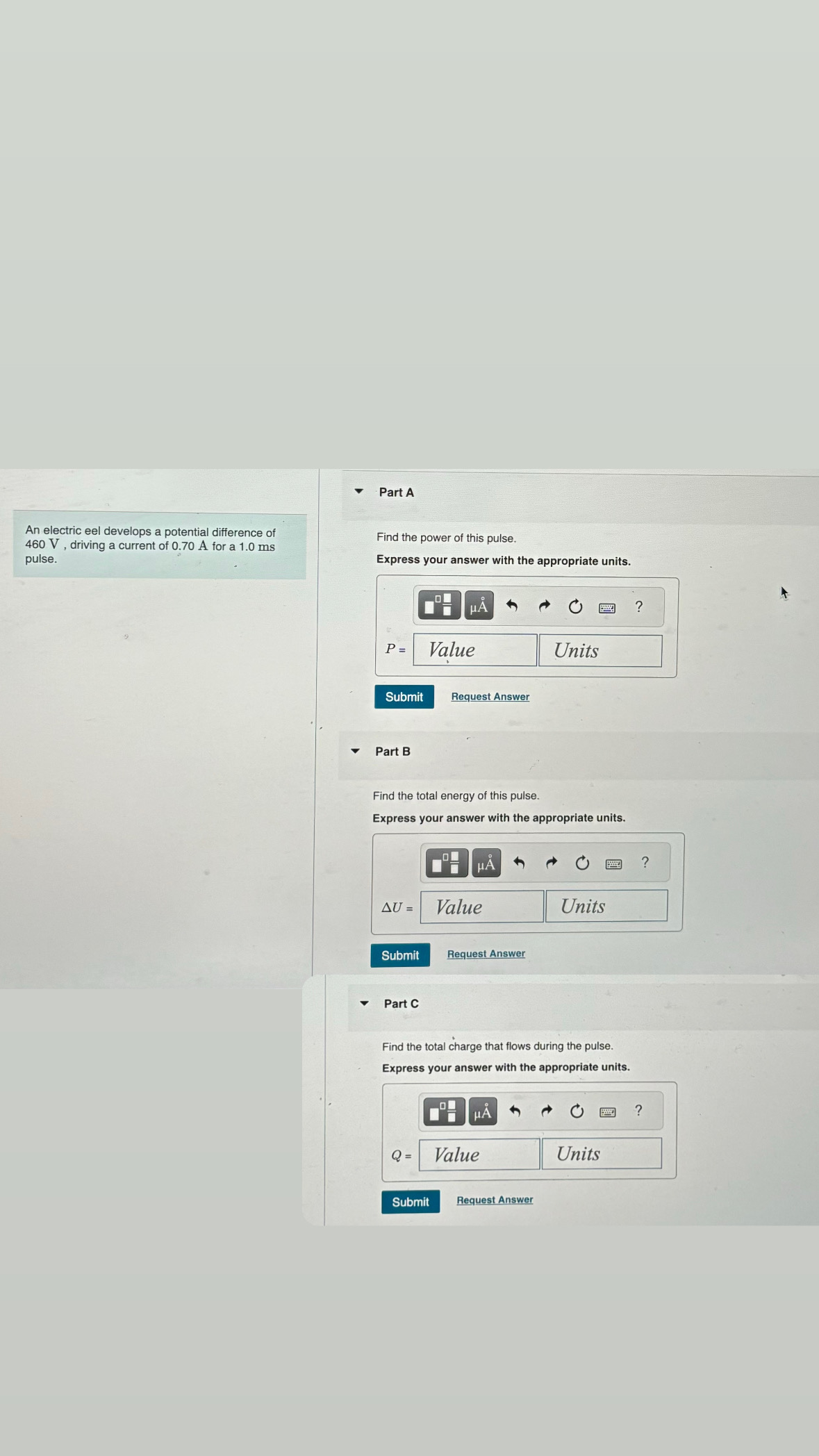 Solved An electric eel develops a potential difference