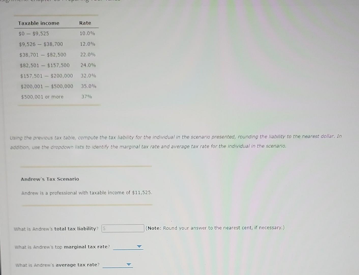 Solved Using The Previous Tax Table, Compute The Tax | Chegg.com