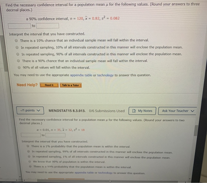 Solved Find the necessary confidence interval for a | Chegg.com