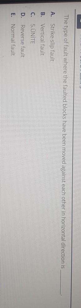 Solved The Type Of Fault Where The Faulted Blocks Have Been | Chegg.com