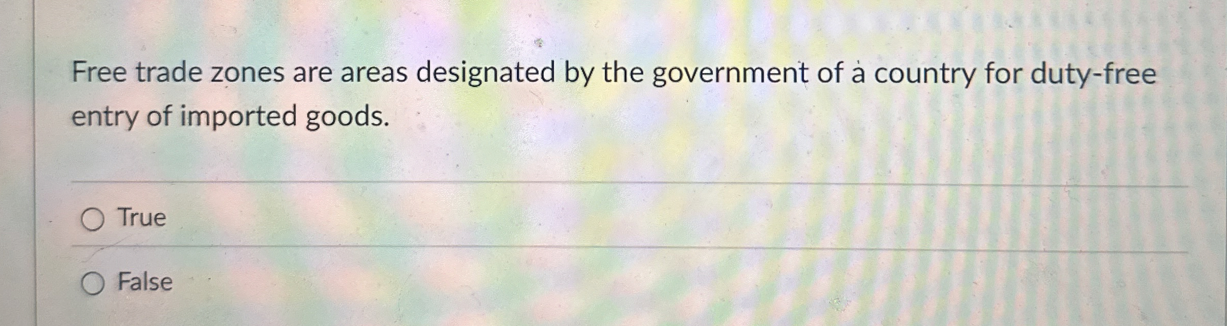 Solved Free trade zones are areas designated by the