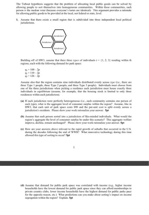 The Ticbout Hypothesis Suggests That The Problem O Chegg Com