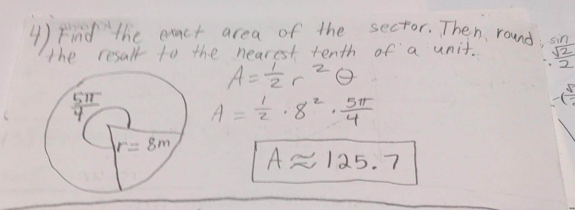 solved-4-find-the-exact-area-of-the-sector-then-round-the-chegg