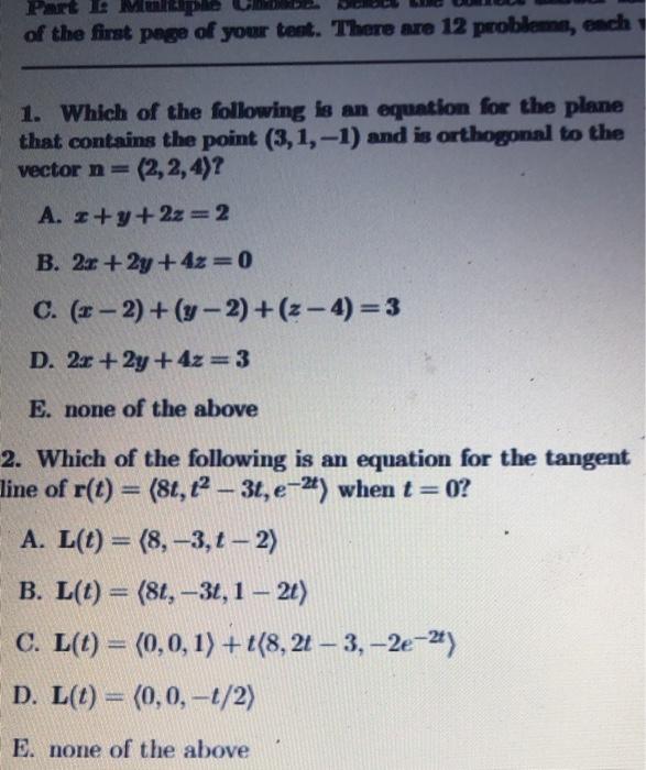 Solved Part 1 Mpe Of The First Page Of Your Tent There A Chegg Com