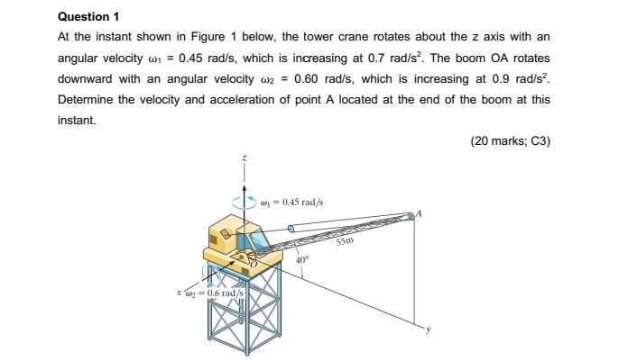Solved Question 1At the instant shown in Figure 1 ﻿below, | Chegg.com