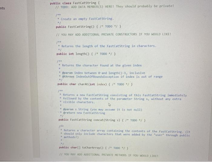 HELP ME WRITING JAVA CODE HERE IS THE START CODE: | Chegg.com