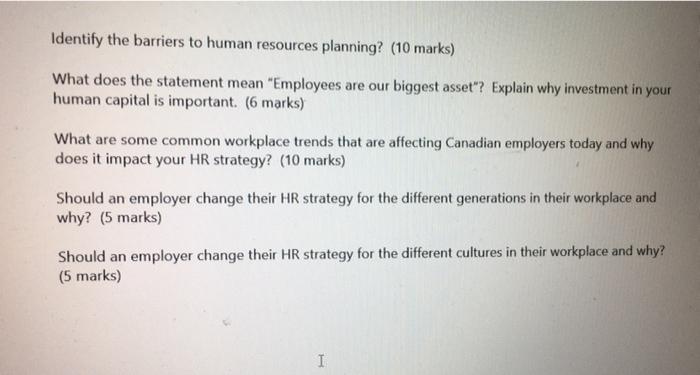 what are the different barriers to human resource planning