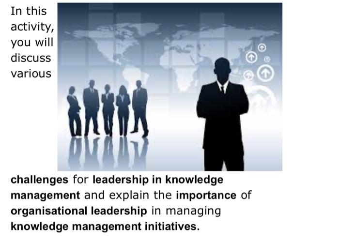 Solved challenges for leadership in knowledge management and | Chegg.com