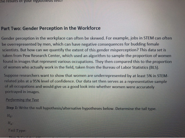 gender perception essay