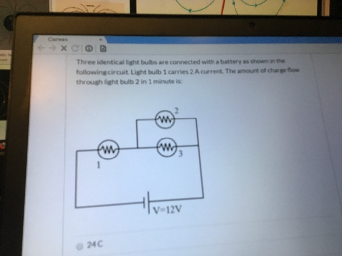 Solved --> XCO Three Identical Light Bulbs Are Connected | Chegg.com