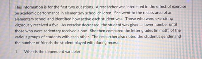 Solved This information is for the first two questions. A | Chegg.com