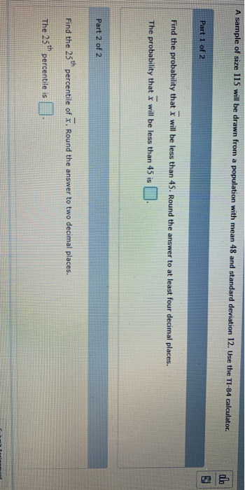 A SAMPLE OF SIZE 115 WILL BE DRAWN FROM A POPULATION visual data 4