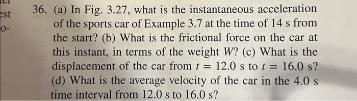Solved 6. (a) In Fig. 3.27, what is the instantaneous | Chegg.com