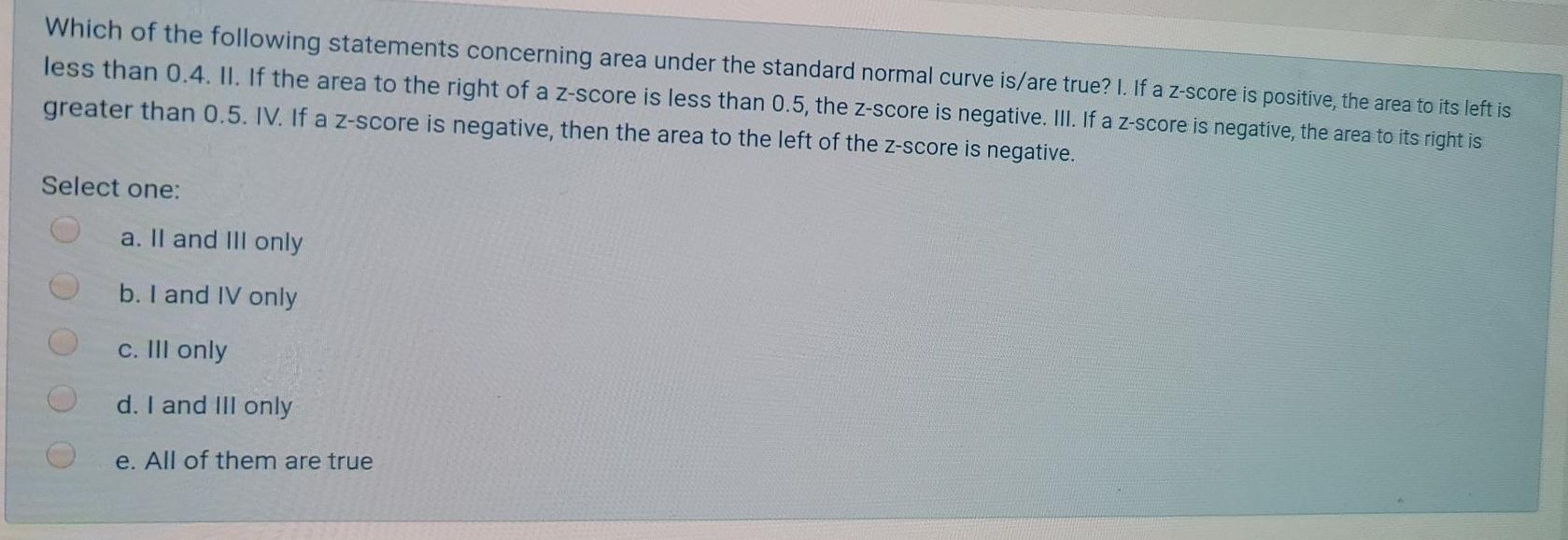 Solved Which of the following statements concerning area | Chegg.com