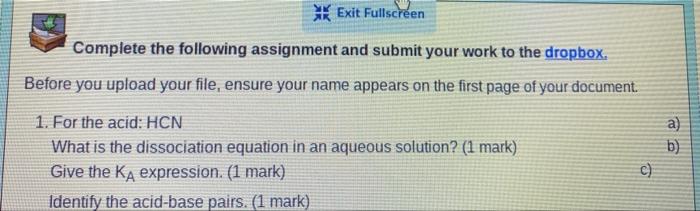 Solved Complete the following assignment and submit your | Chegg.com