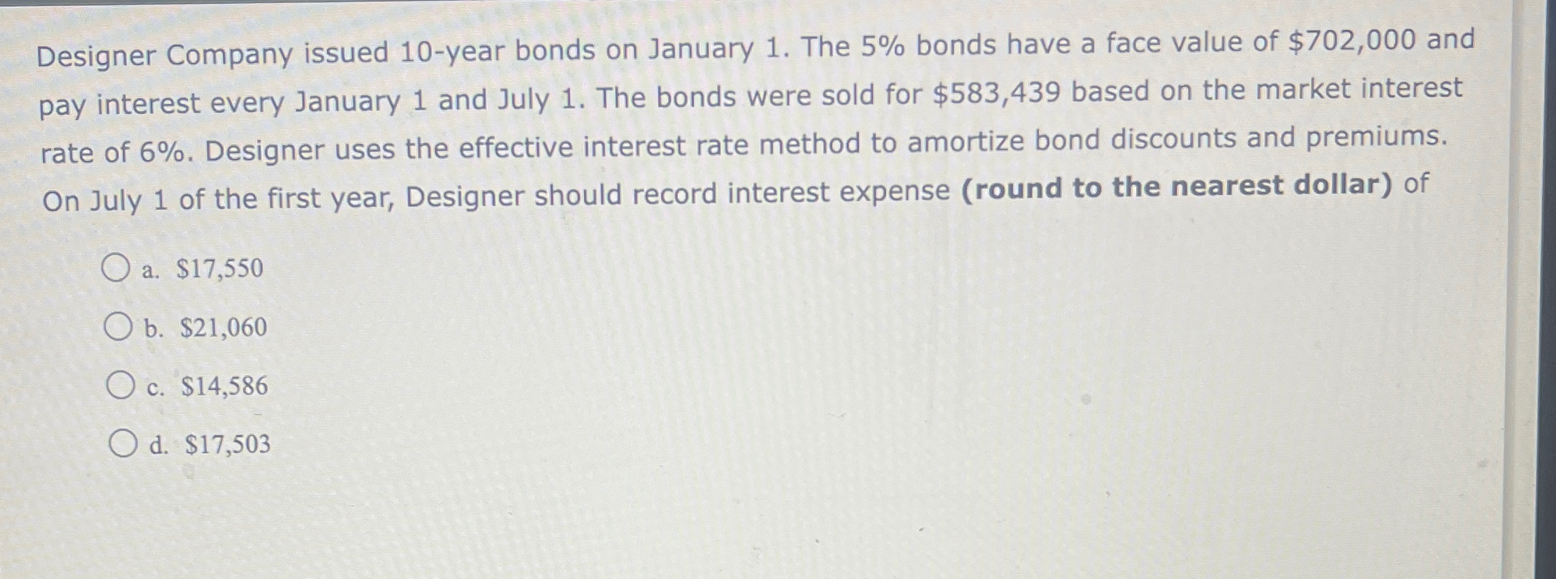 Solved Designer Company issued 10- ﻿year bonds on January 1. | Chegg.com