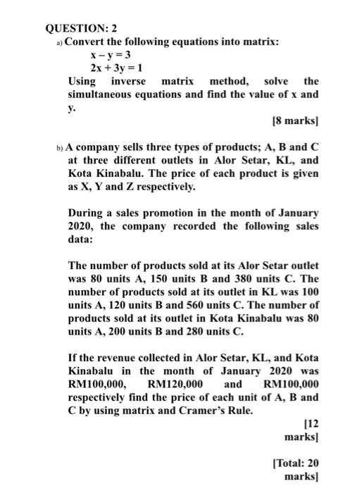 Solved Question 1 A Given That 8x 40x 48 Find The Chegg Com