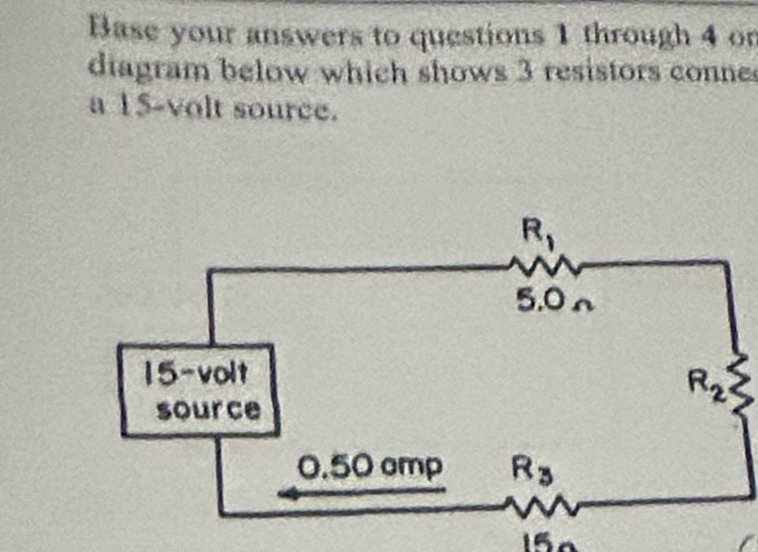 Solved Base your answers to questions 1 ﻿through 4 ﻿or | Chegg.com