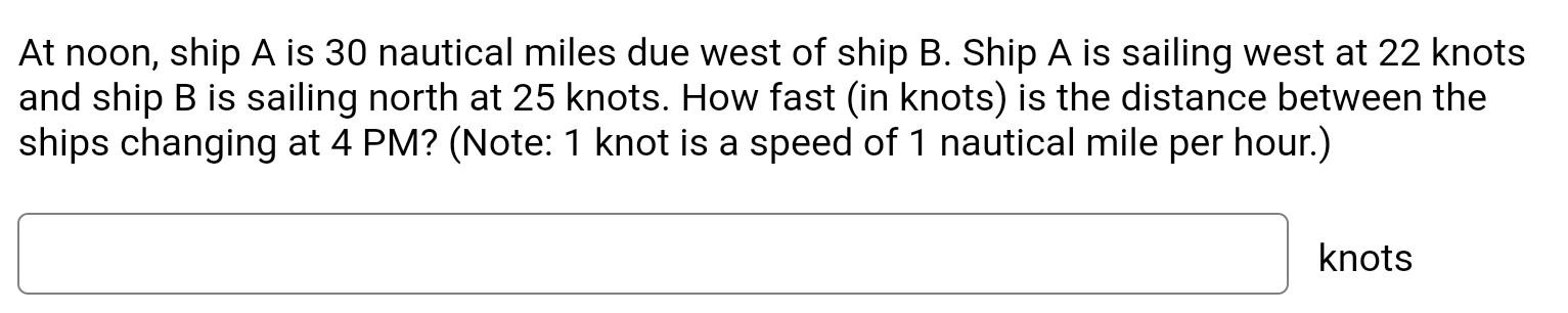 Solved At Noon, Ship A Is 30 Nautical Miles Due West Of Ship | Chegg.com