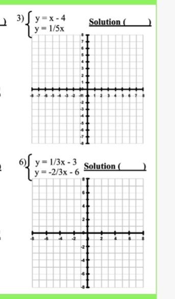 \( \int y=x-4 \) \( \left\{\begin{array}{l}y=1 / 3 x-3 \\ y=-2 / 3 x-6\end{array}\right. \)