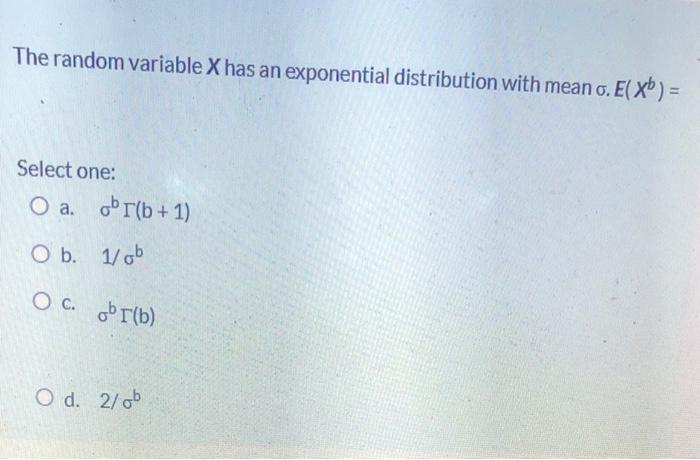 Solved The random variable X has an exponential distribution | Chegg.com