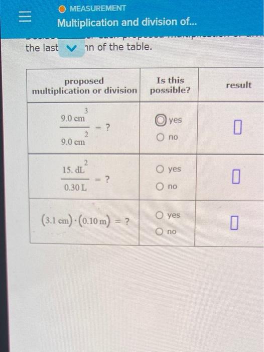 Solved O MEASUREMENT Multiplication And Division Of... The | Chegg.com