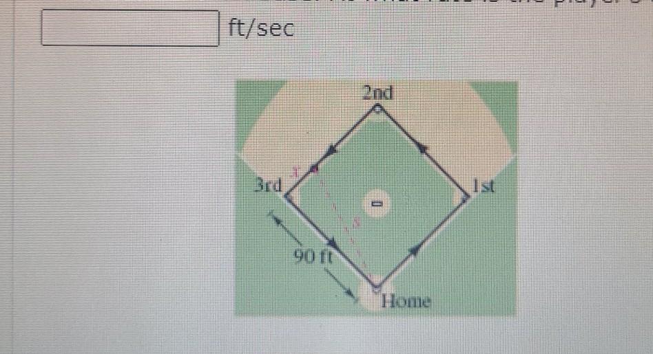 Solved A baseball diamond has the shape of a square with | Chegg.com