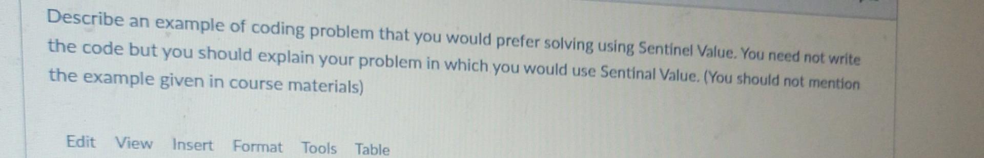 Solved Describe an example of coding problem that you would | Chegg.com