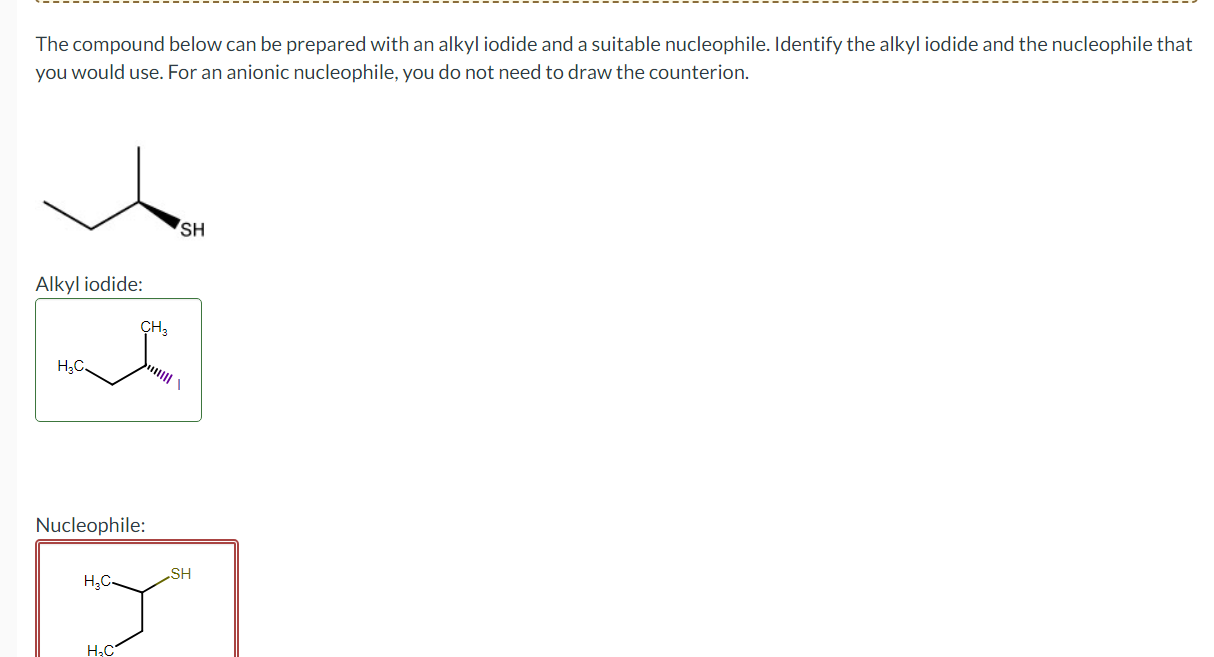 Solved The compound below can be prepared with an alkyl | Chegg.com