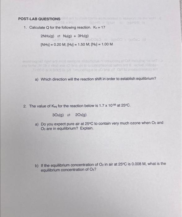 Solved POST-LAB QUESTIONS 1. Calculate Q for the following | Chegg.com